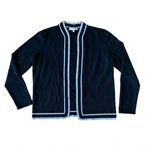 Barbara Lohmann Size 40 Cashmere Open Cardigan Sweater Made in Italy Knit